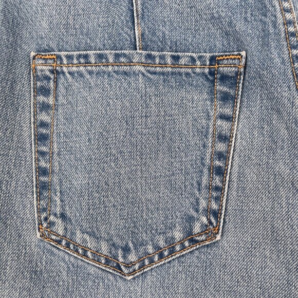 Snacks by Mother Pleated Wide Leg Denim Size 25 Raw Hem High Rise Jeans - Picture 11 of 16